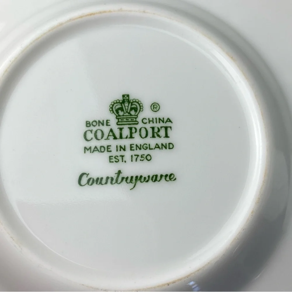 WEDGWOOD Coalport Countryware Cabbage Leaves Espresso Demitasse Cup & Saucer